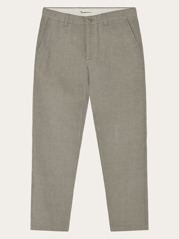 KnowledgeCotton Apparel - MEN Chuck regular linen pants Pants 1498 Twill - Yarndyed