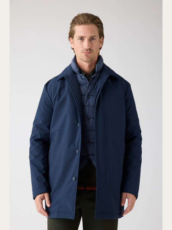 KnowledgeCotton Apparel - MEN Climate Shell Carcoat Jacket GRS Jackets 1001 Total Eclipse