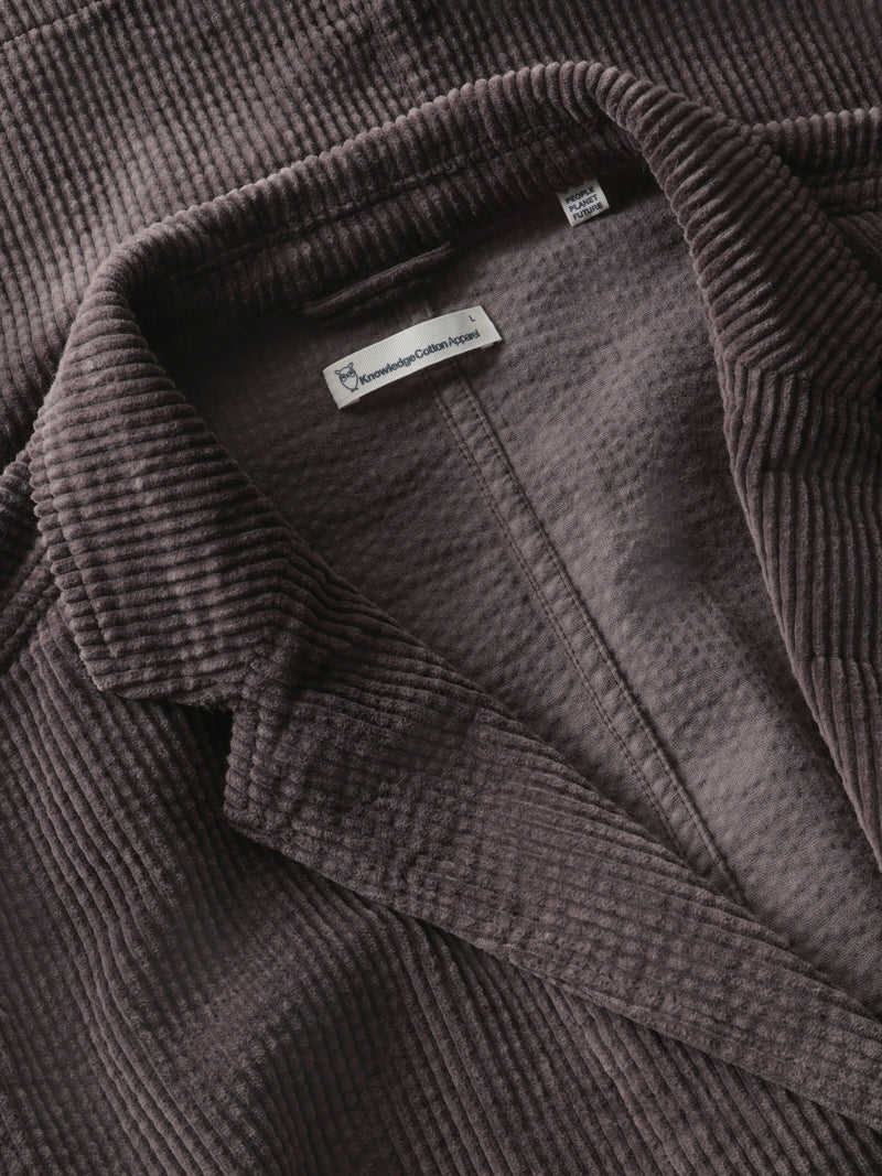 KnowledgeCotton Apparel - MEN Corduroy blazer Overshirts 1487 Chocolate Torte