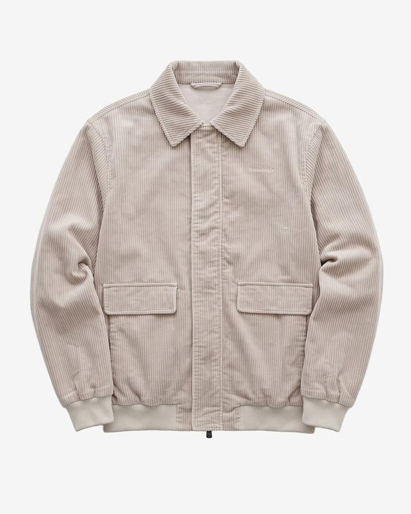 KnowledgeCotton Apparel - MEN Corduroy bomber jacket Jackets 1228 Light feather gray