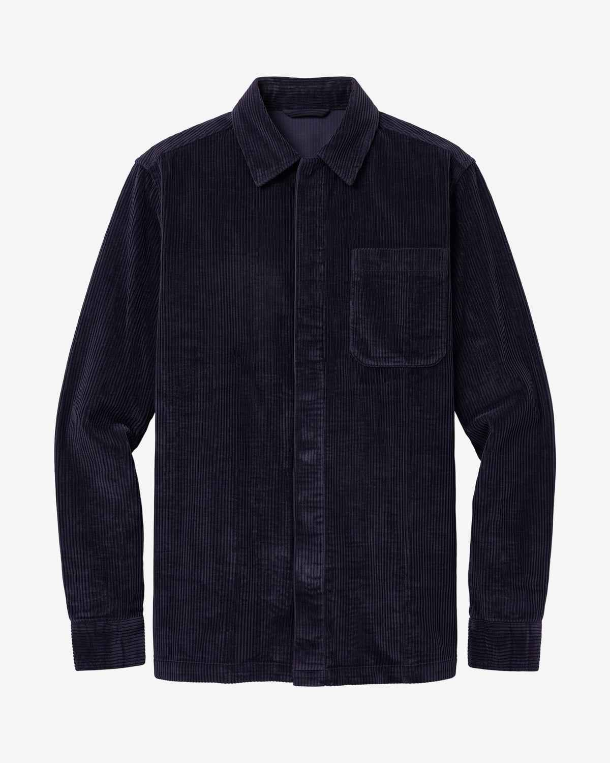 KnowledgeCotton Apparel - MEN Corduroy overshirt Overshirts 1412 Night Sky