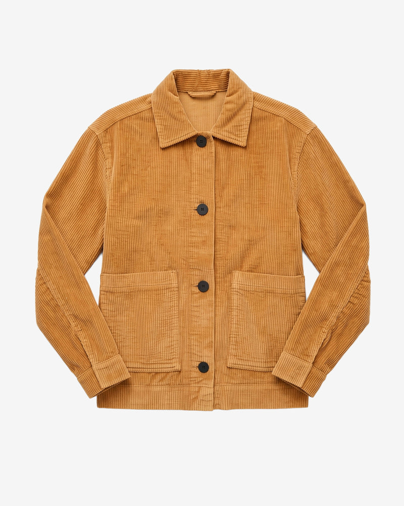 KnowledgeCotton Apparel - WMN Corduroy overshirt Overshirts 1499 Lion