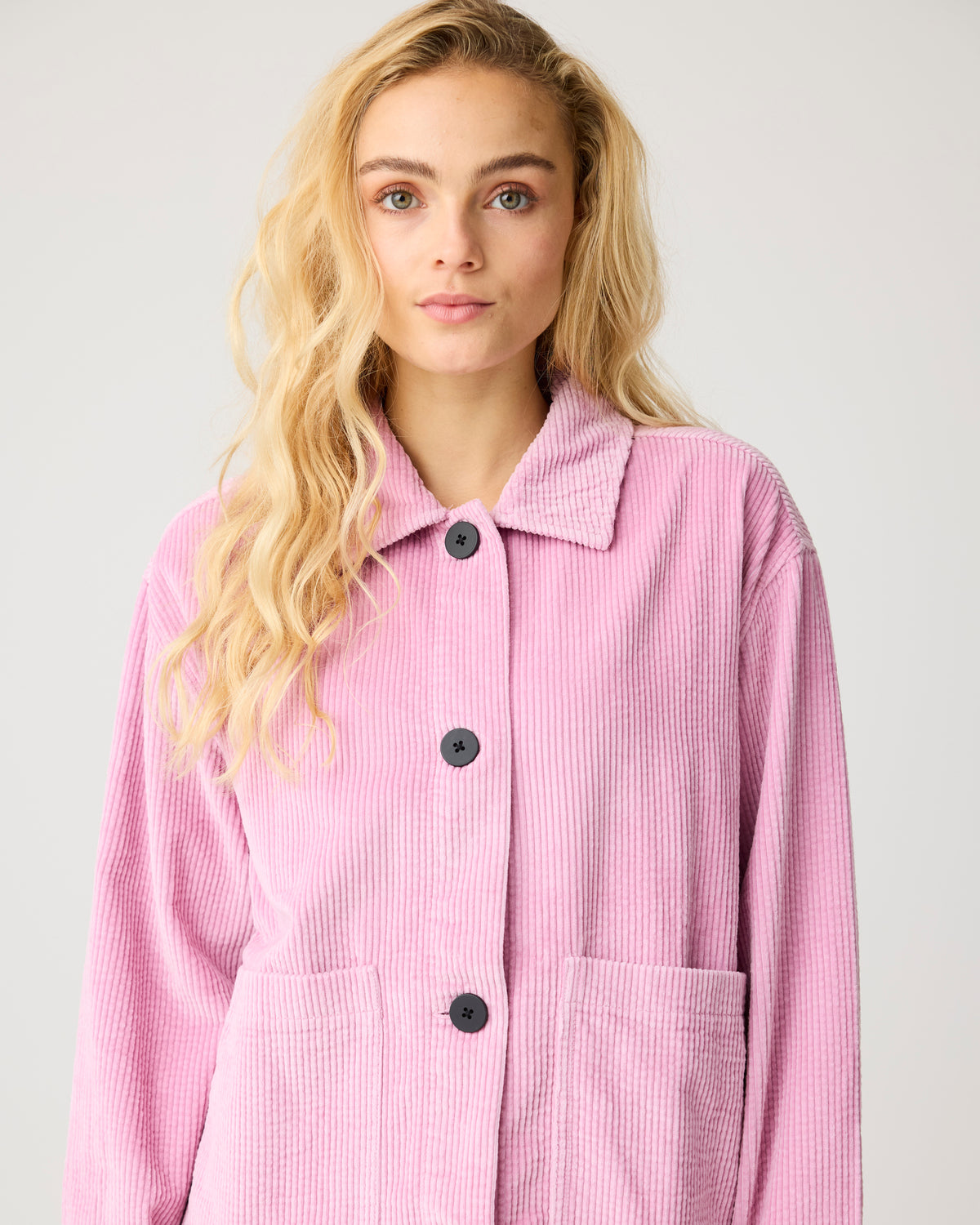 KnowledgeCotton Apparel - WMN Corduroy overshirt Overshirts 1503 Orchid Haze