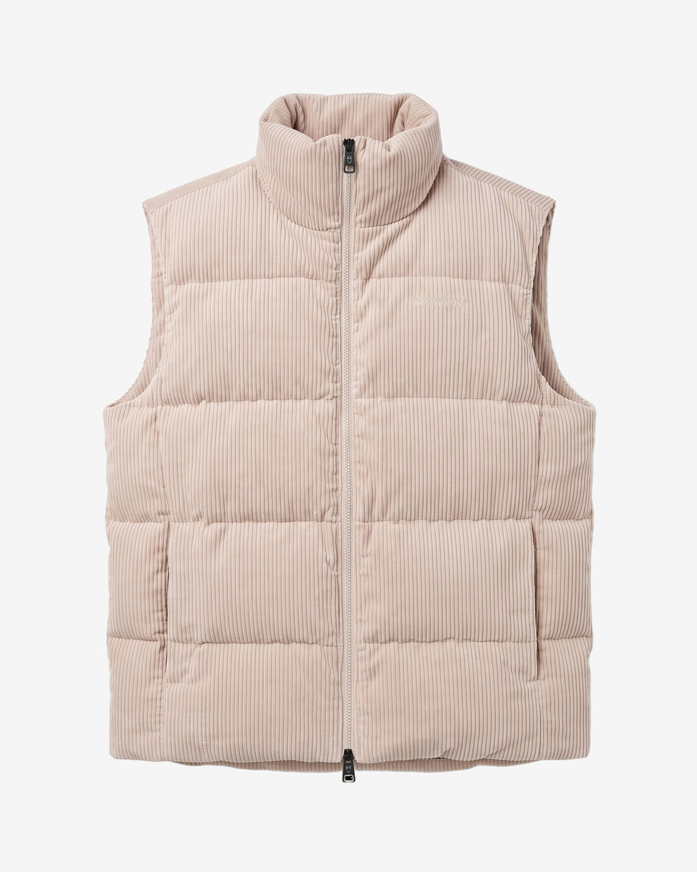 KnowledgeCotton Apparel - MEN Corduroy puffer vest Vests 1228 Light feather gray