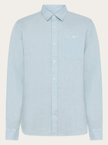 KnowledgeCotton Apparel - MEN Custom fit linen shirt Shirts 1009 Skyway