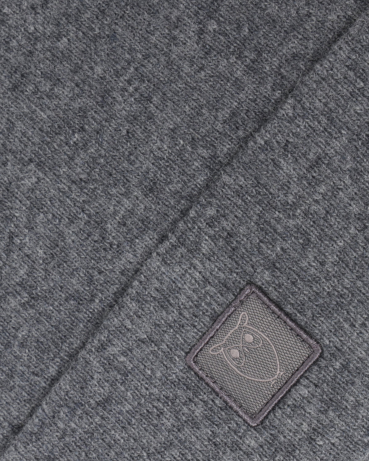KnowledgeCotton Apparel - UNI Double layer wool beanie Hats 1073 Dark Grey Melange