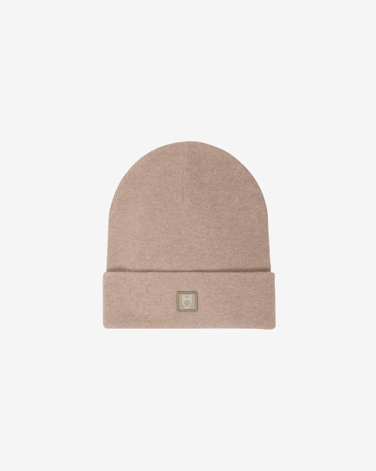 KnowledgeCotton Apparel - UNI Double layer wool beanie Hats 1336 Kelp melange