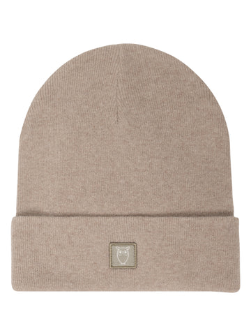 KnowledgeCotton Apparel - MEN Double layer wool beanie Hats 1336 Kelp melange