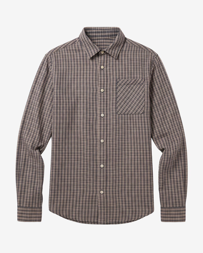 KnowledgeCotton Apparel - MEN Dune regular check shirt Shirts 7021 blue check