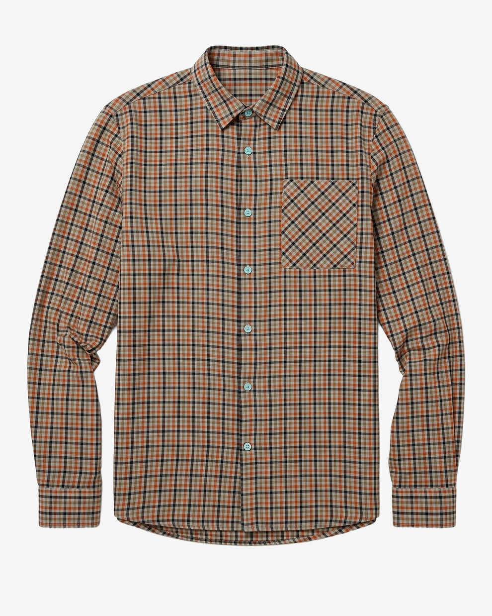 KnowledgeCotton Apparel - MEN Dune regular check shirt Shirts 7032 Multi check