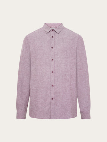 KnowledgeCotton Apparel - MEN Dune regular flannel shirt Shirts 1281 Fig