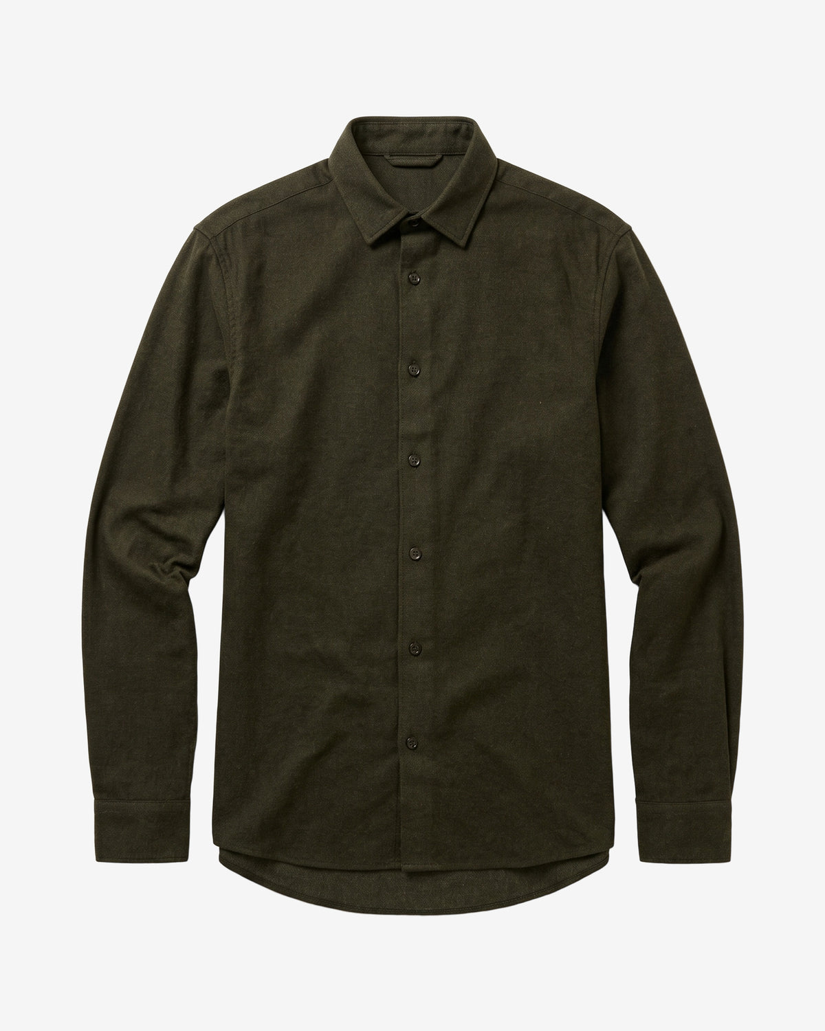 KnowledgeCotton Apparel - MEN Dune regular flannel shirt Shirts 1090 Forest Night