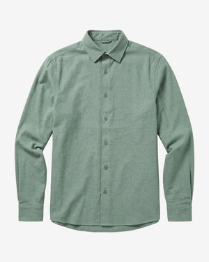 KnowledgeCotton Apparel - MEN Dune regular flannel shirt Shirts 1396 Lily Pad