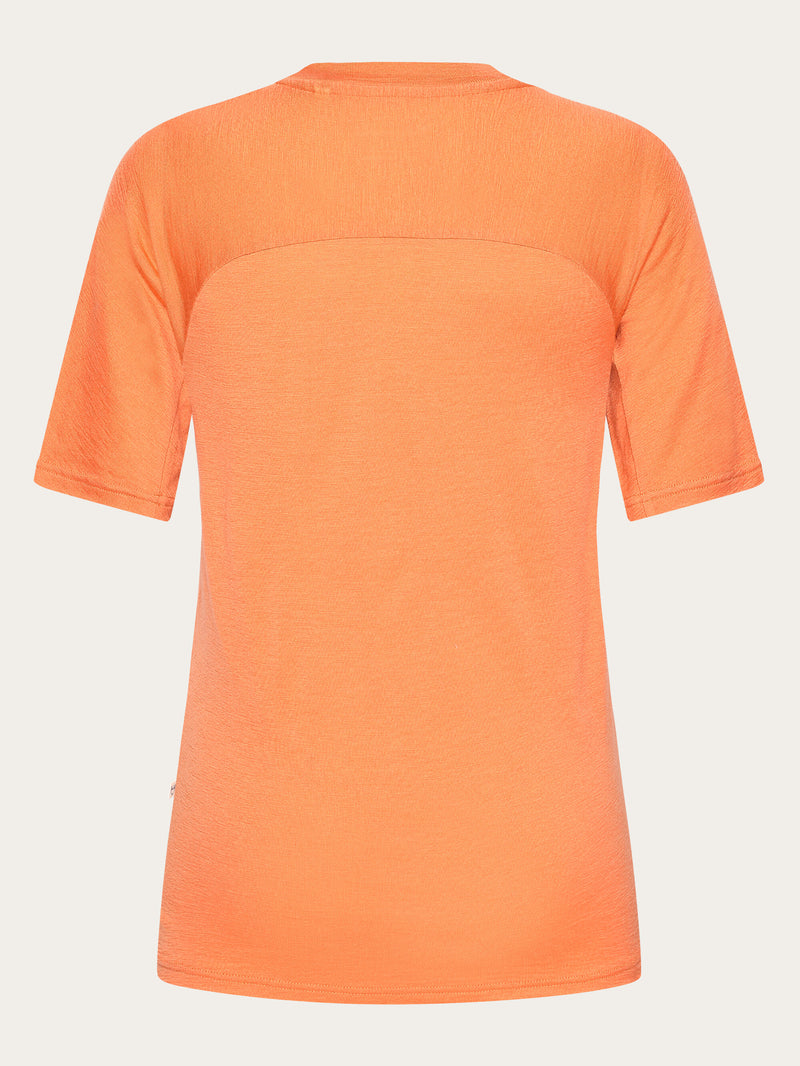 KnowledgeCotton Apparel - WMN Dynamic Wool 175 Single constructed t-shirt - RWS T-shirts 1481 Langoustino
