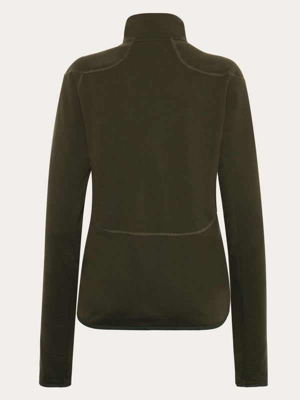 KnowledgeCotton Apparel - WMN Dynamic Wool  320 Fleece sweat - RWS Fleeces 1090 Forrest Night