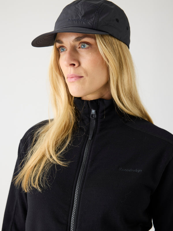 KnowledgeCotton Apparel - WMN Dynamic wool fleece full zip Fleeces 1300 Black Jet