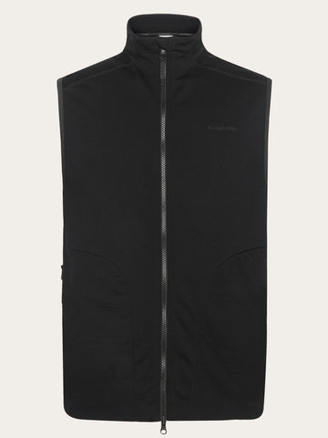KnowledgeCotton Apparel - UNI Dynamic wool fleece vest Fleeces 1300 Black Jet