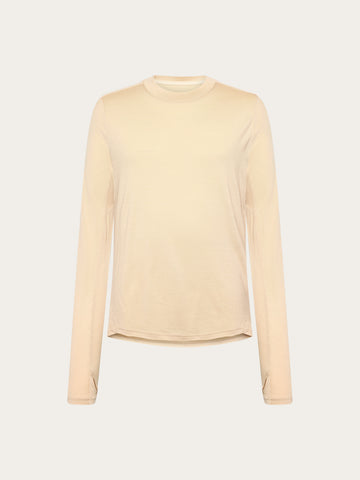KnowledgeCotton Apparel - MEN Dynamic wool long sleeve t-shirt Long Sleeves 1228 Light feather gray
