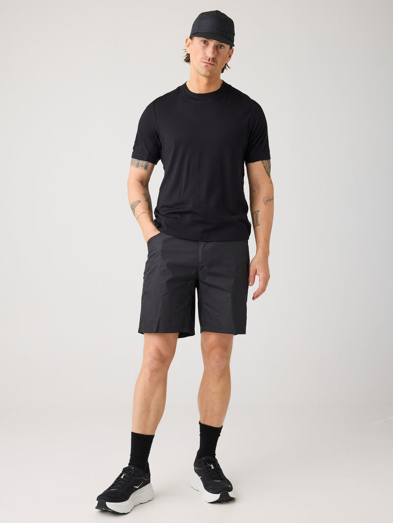 KnowledgeCotton Apparel - MEN Dynamic wool t-shirt T-shirts 1300 Black Jet