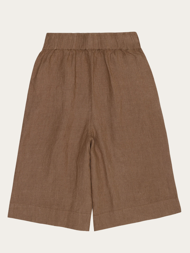 KnowledgeCotton Apparel - WMN EVE culotte high-rise wide linen shorts - GOTS/Vegan Shorts 1019 Tuffet