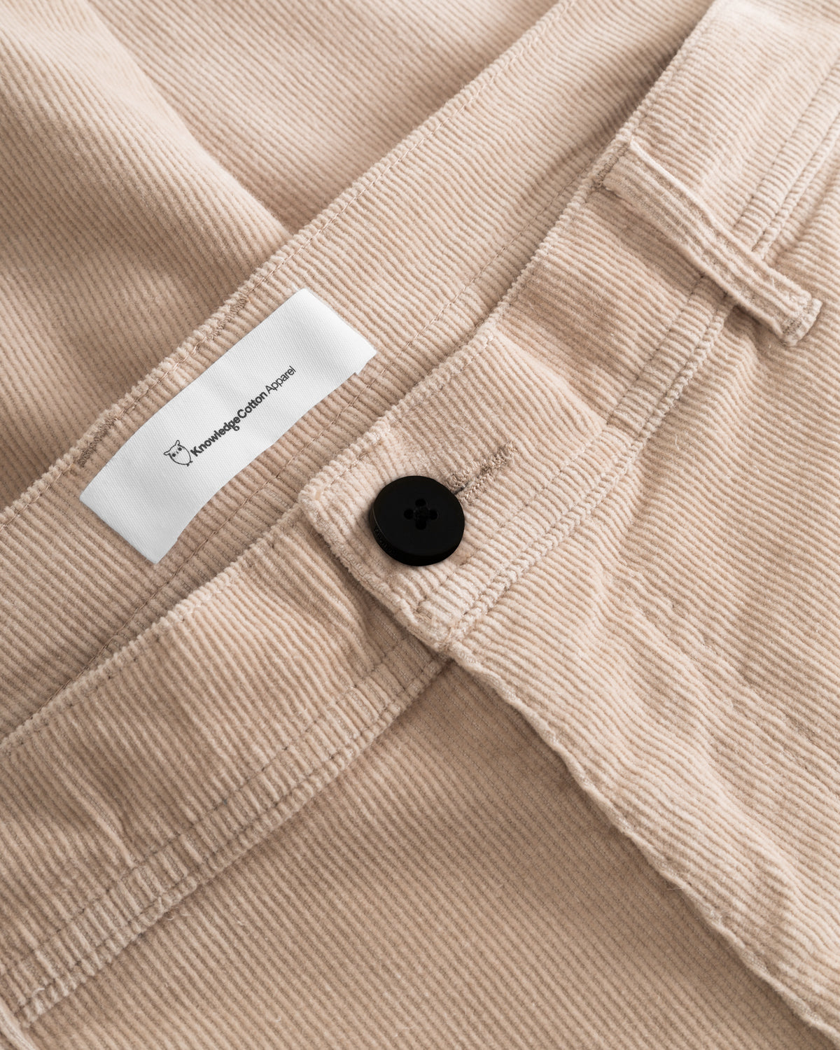 KnowledgeCotton Apparel - MEN FLINT wide corduroy chino pants Pants 1228 Light feather gray