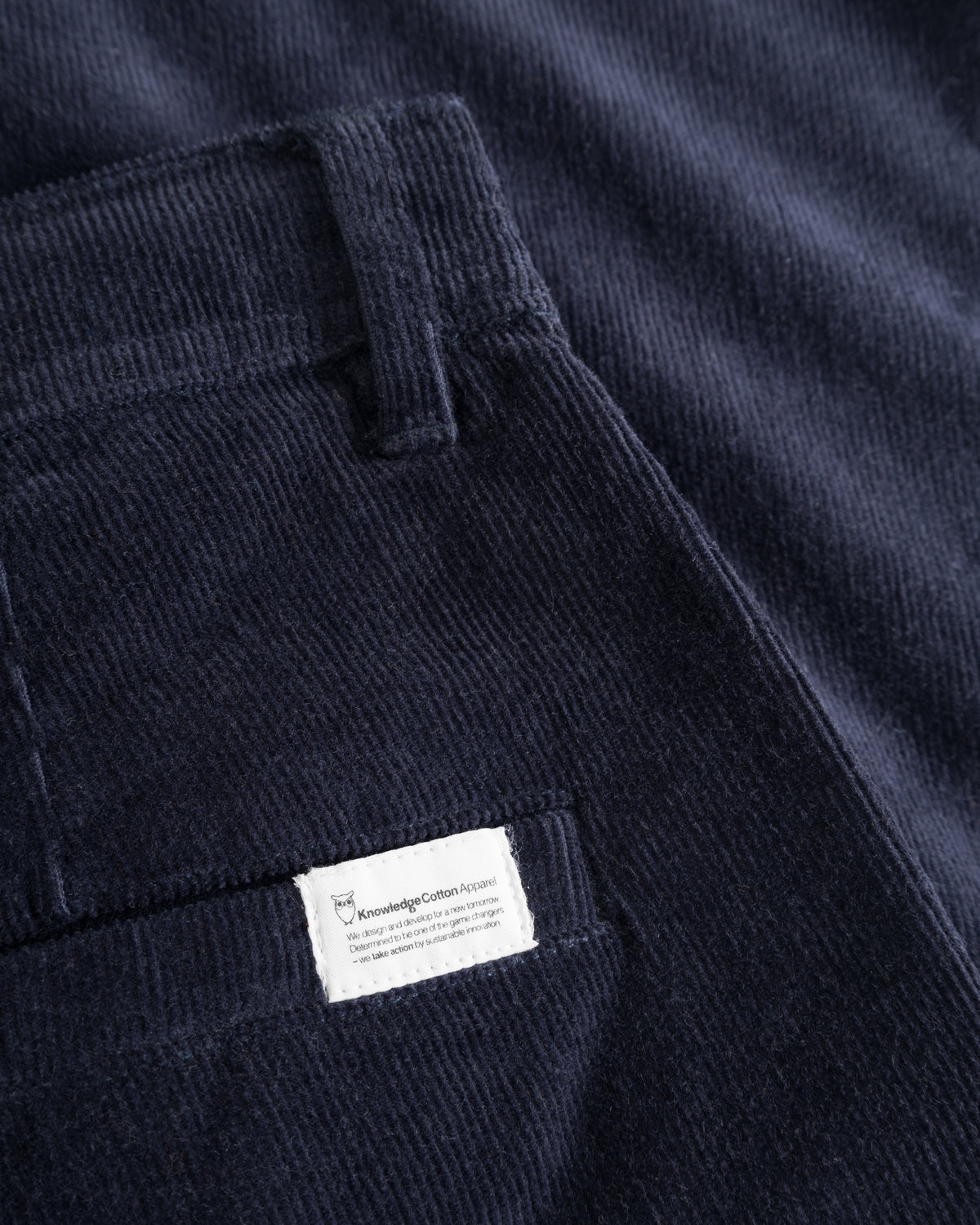 KnowledgeCotton Apparel - MEN FLINT wide corduroy chino pants Pants 1412 Night Sky