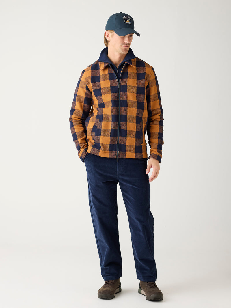 KnowledgeCotton Apparel - MEN FLINT wide corduroy chino pants Pants 1412 Night Sky