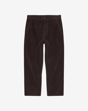 KnowledgeCotton Apparel - MEN FLINT wide corduroy chino pants Pants 1487 Chocolate Torte
