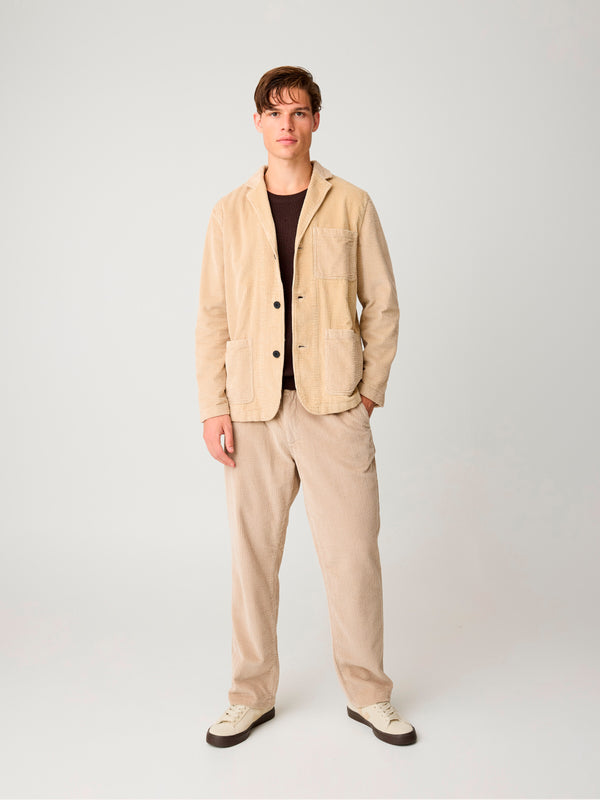 KnowledgeCotton Apparel - MEN Fig comfort corduroy pants Pants 1228 Light feather gray