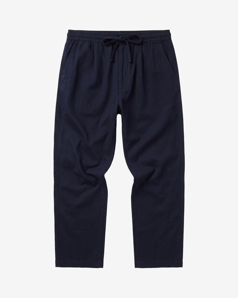 KnowledgeCotton Apparel - MEN Fig comfort herringbone pants Pants 1412 Night Sky