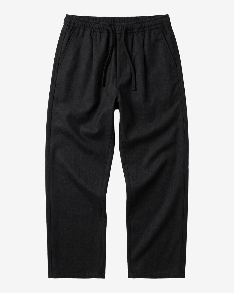 KnowledgeCotton Apparel - MEN Fig comfort wool pants Pants 1073 Dark Grey Melange