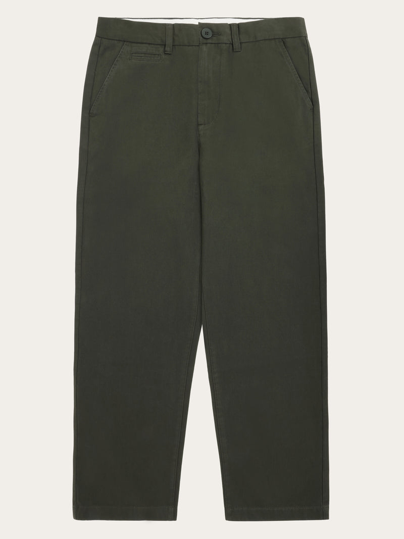 KnowledgeCotton Apparel - MEN Flint wide chino pants Pants 1090 Forrest Night