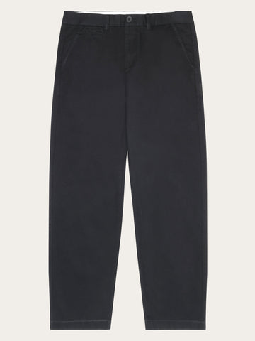 KnowledgeCotton Apparel - MEN Flint wide chino pants Pants 1300 Black Jet