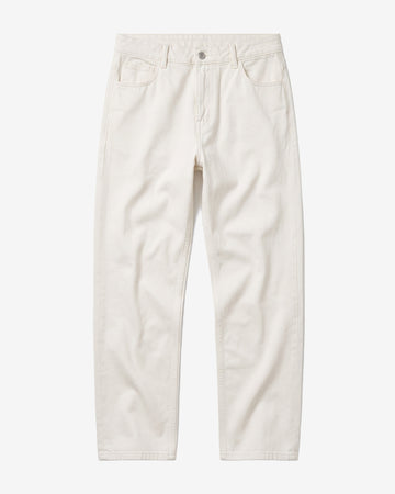 KnowledgeCotton Apparel - MEN Flint wide twill pants Pants 1387 Egret