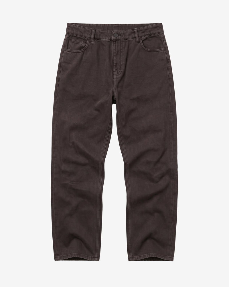 KnowledgeCotton Apparel - MEN Flint wide twill pants Pants 1487 Chocolate Torte
