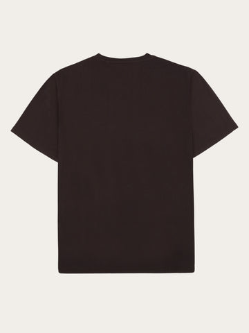 KnowledgeCotton Apparel - MEN Front print t-shirt T-shirts 1487 Chocolate Torte
