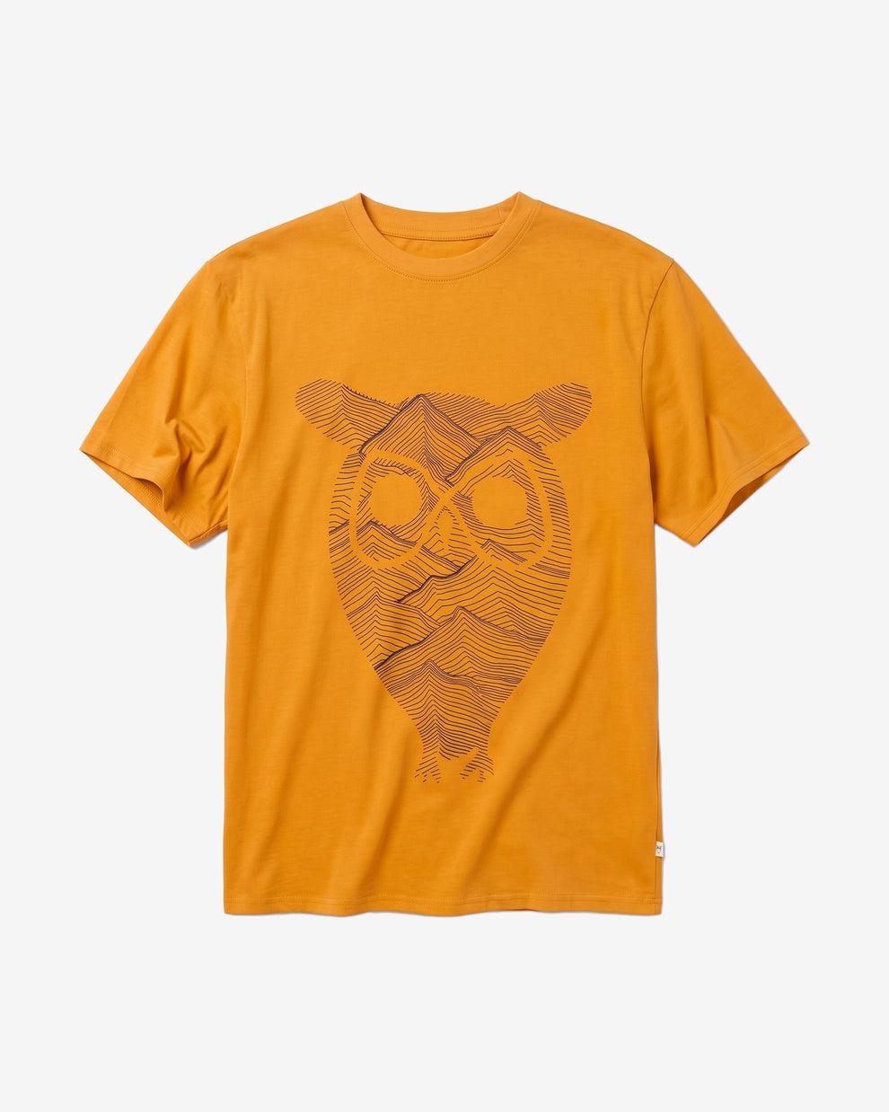KnowledgeCotton Apparel - MEN Front print t-shirt T-shirts 1502 Golden Oak