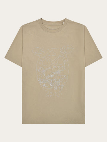 KnowledgeCotton Apparel - MEN Front print t-shirt T-shirts 1495 Twill