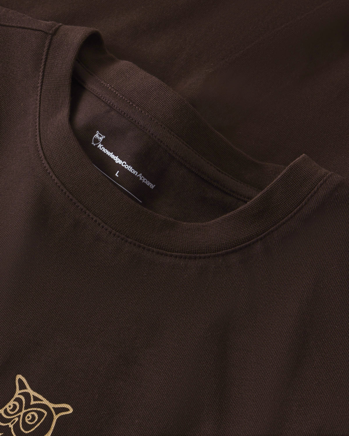 KnowledgeCotton Apparel - MEN Front print t-shirt T-shirts 1487 Chocolate Torte