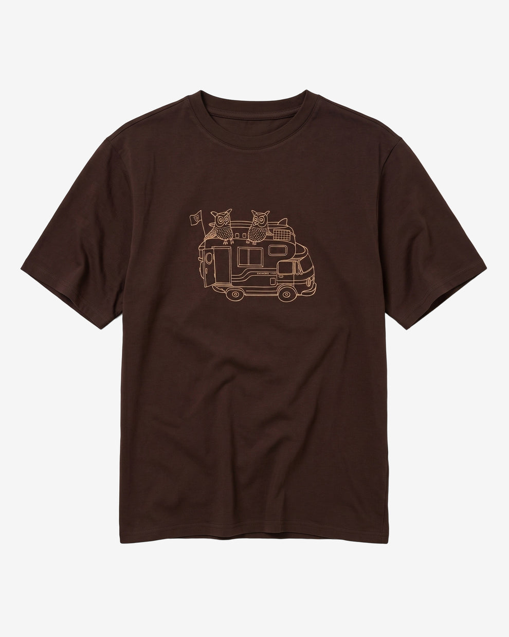 KnowledgeCotton Apparel - MEN Front print t-shirt T-shirts 1487 Chocolate Torte