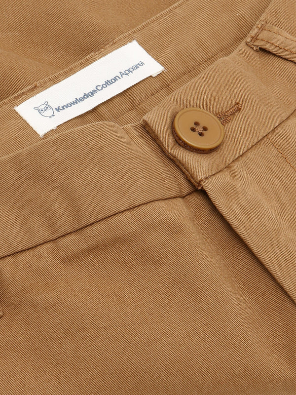 KnowledgeCotton Apparel - WMN GALE boyfriend mid-rise twill chino shorts - GOTS/Vegan Shorts 1019 Tuffet