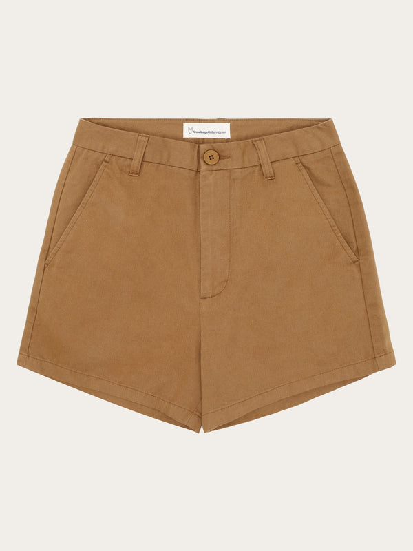 KnowledgeCotton Apparel - WMN GALE boyfriend mid-rise twill chino shorts - GOTS/Vegan Shorts 1019 Tuffet