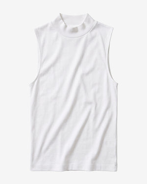 KnowledgeCotton Apparel - WMN High neck rib top T-shirts 1007 Star White
