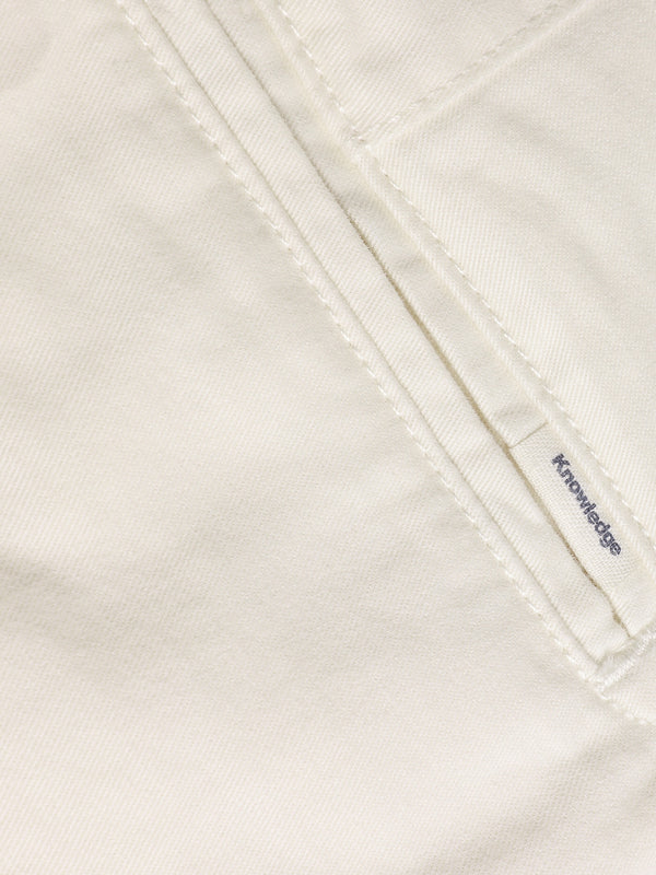 KnowledgeCotton Apparel - WMN IRIS mom mid-rise twill chino - GOTS/Vegan Pants 1387 Egret