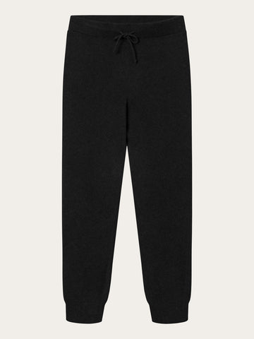 KnowledgeCotton Apparel - WMN JADE hybrid knitted jog pants Pants 1300 Black Jet
