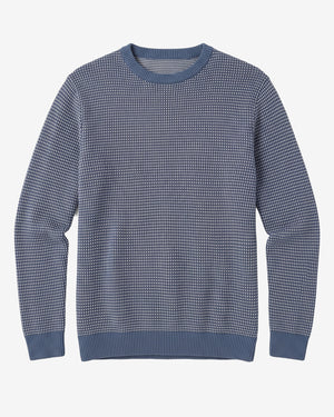 KnowledgeCotton Apparel - MEN Jacquard crew neck sweater Knits 1412 Night Sky