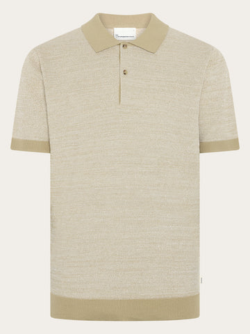 KnowledgeCotton Apparel - MEN Knitted polo Polos 1495 Twill