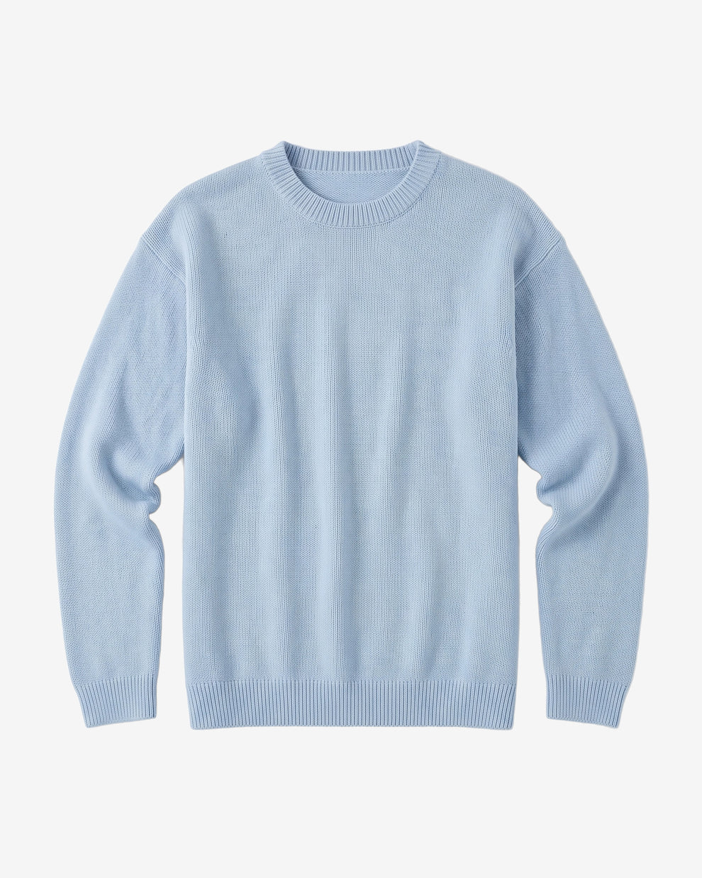 KnowledgeCotton Apparel - WMN Lambswool crew neck sweater Knits 1322 Asley Blue