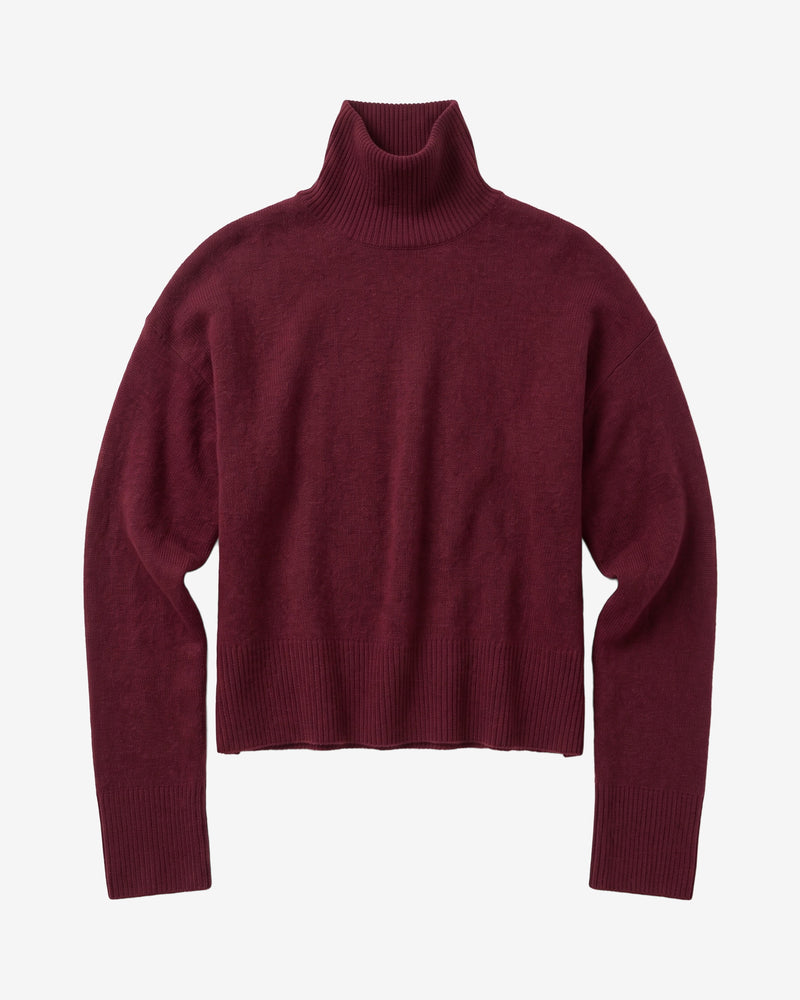 KnowledgeCotton Apparel - WMN Lambswool high neck sweater Knits 1281 Fig