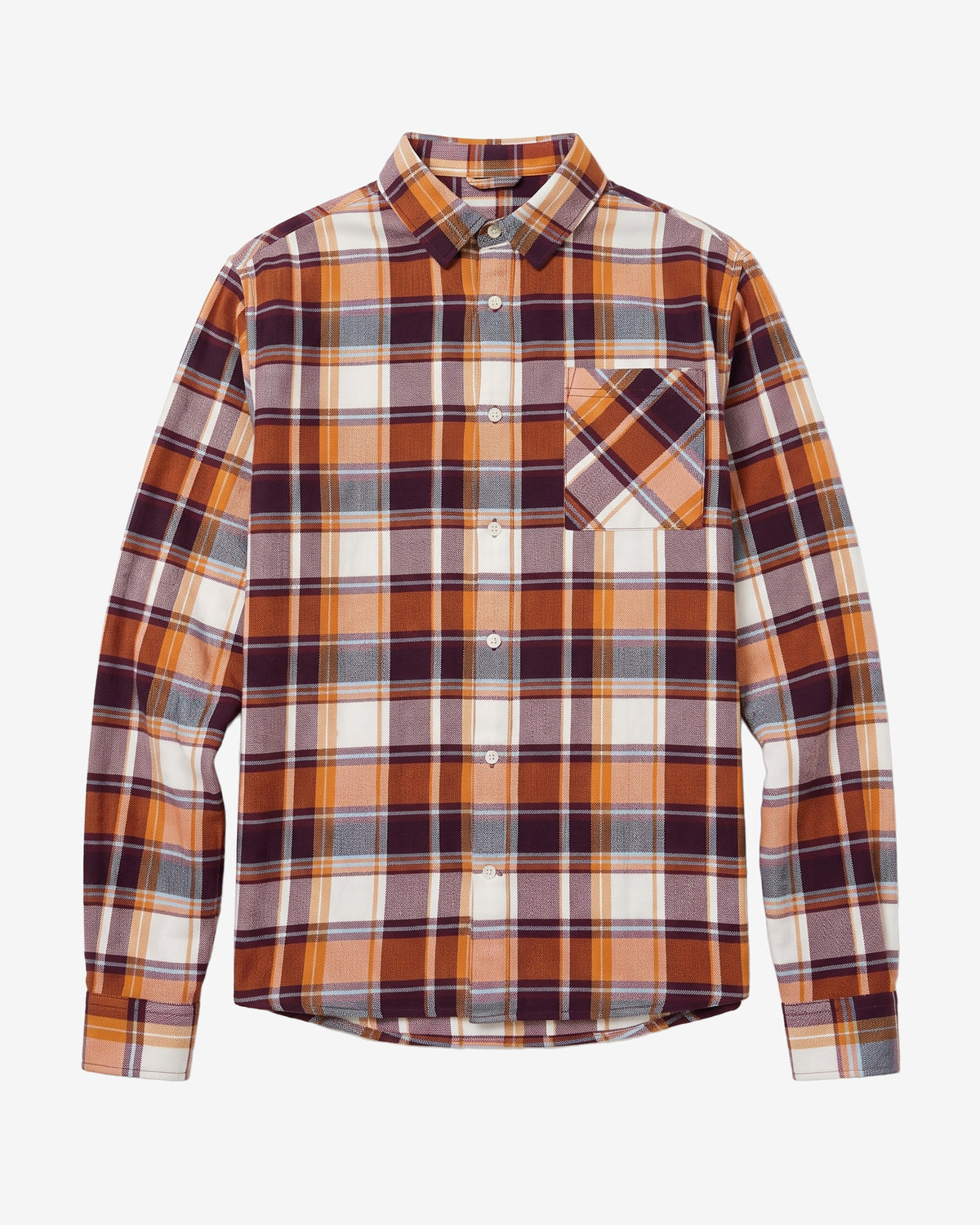 KnowledgeCotton Apparel - MEN Light flannel checkered costum fit shirt Shirts 7025 Red check